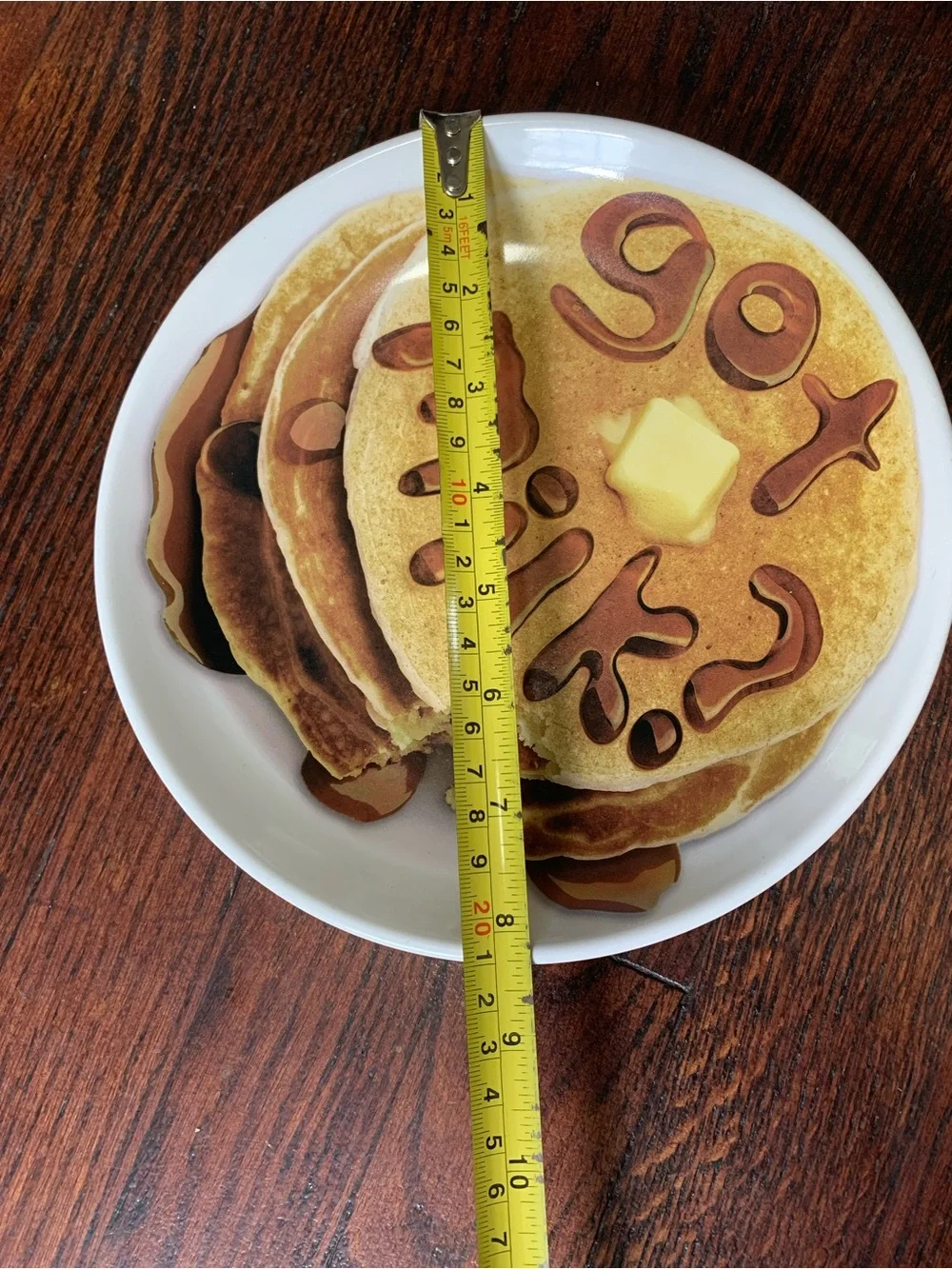 Vintage Got Milk? Pancake Illusion Ceramic Dinner Plates - 4 Piece Novelty Set